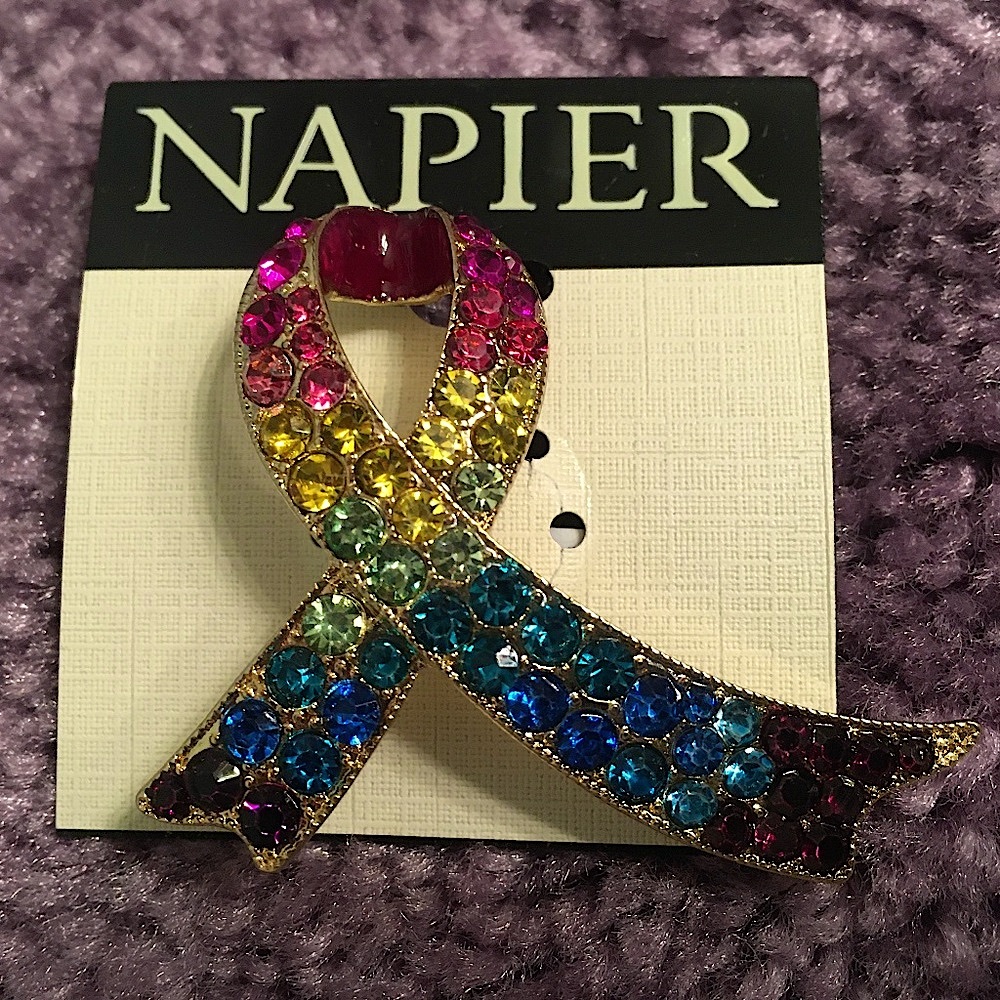 ⭐️HOST PICK! ⭐️ NWT! Napier Rainbow Ribbon Pin - Picture 2 of 5